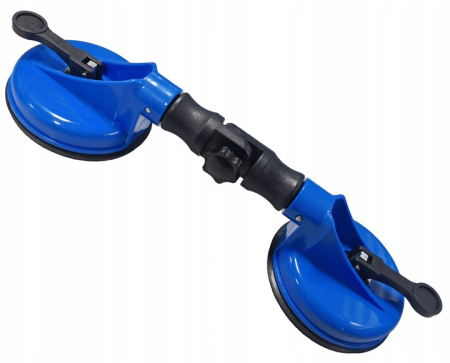 Suport dublu cu ventuze pentru sticla 80 kg cu articulatie si ventuze de 115 mm (VRF07197) [1]