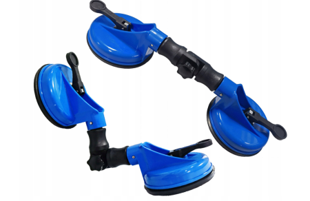 Suport dublu cu ventuze pentru sticla 80 kg cu articulatie si ventuze de 115 mm (VRF07197) [3]