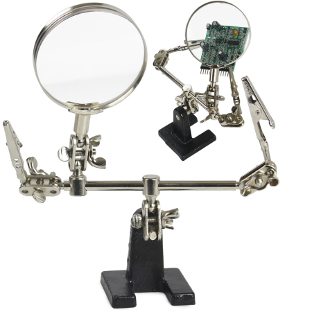 Altele - Suport letcon a treia mana cu lupa si clesti pentru lipire (M79340)