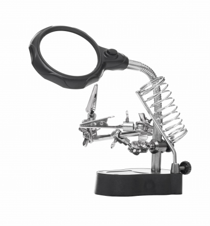 Altele - Suport lipit lucru precizie reglabil cu lupa si clesti (KD10455)