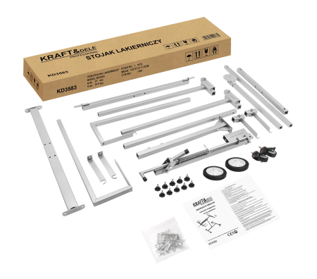 Suport mobil pentru vopsire caroserie cu latime reglabila si 4 roti (KD3583) [1]