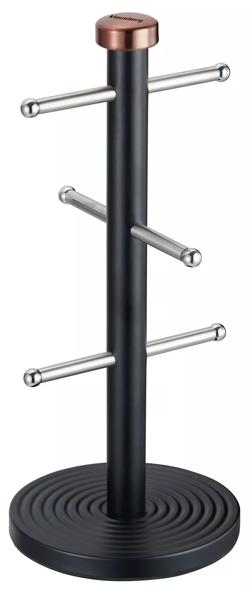 Suporturi pentru pahare si cani - Suport pentru 6 cani metalic negru, 15x35.5cm (KB-7716)