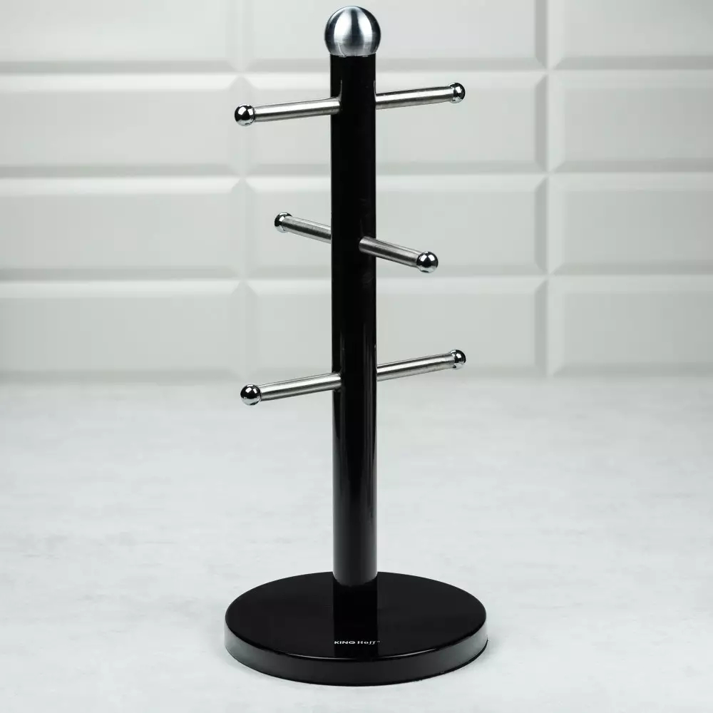 Suport pentru pahare, otel negru, diametru 15x36cm (KH-1220) [2]
