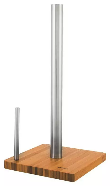 Suporturi pentru hartie de bucatarie - Suport pentru prosoape de hartie otel-bambus 16x33cm (KH-3921)