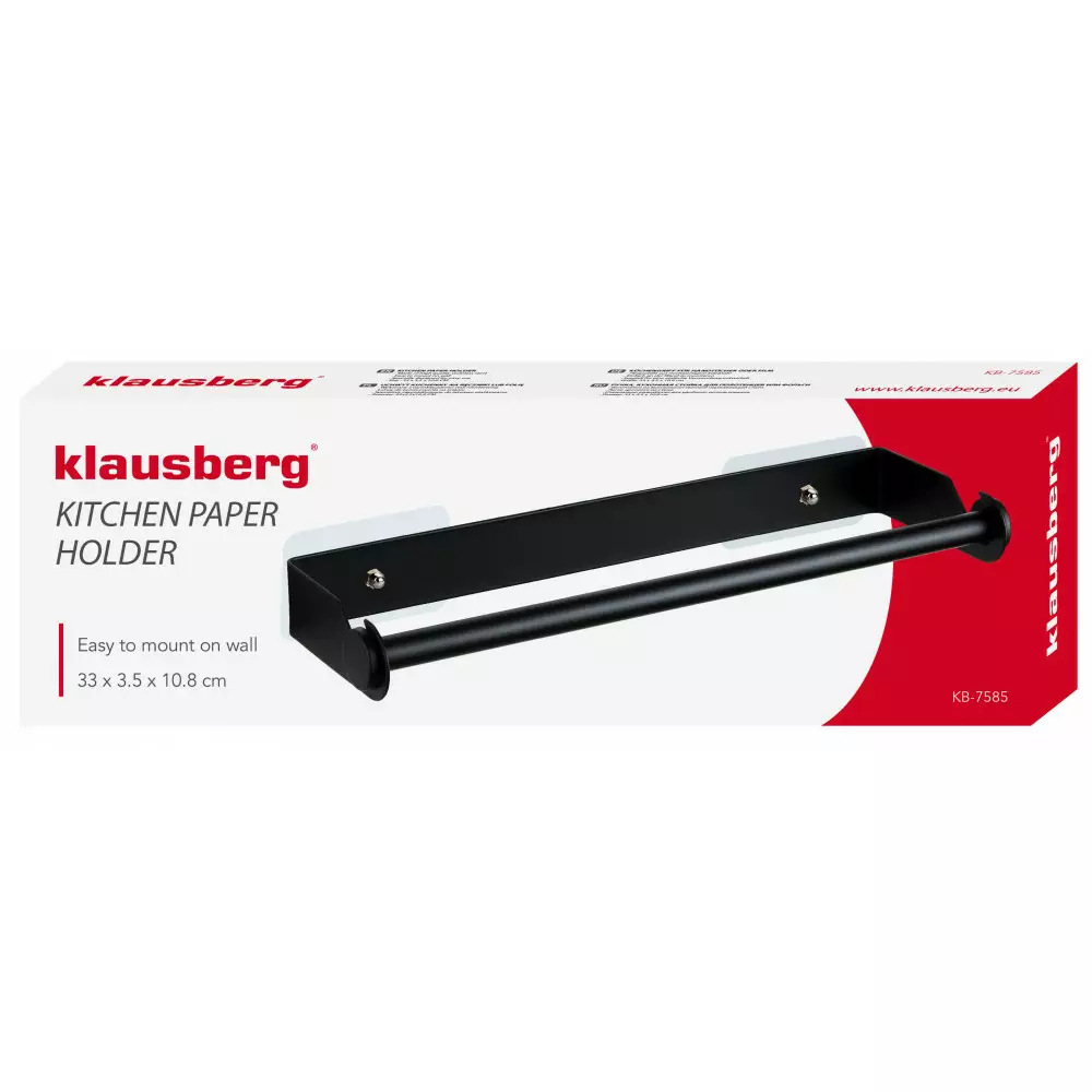 Suport pentru prosoape hartie de bucatarie otel negru (KB-7585) [4]