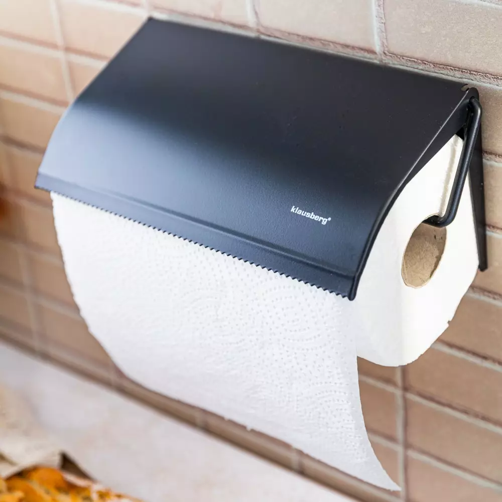 Suport pentru role de hartie de bucatarie negru (KB-7714) [2]