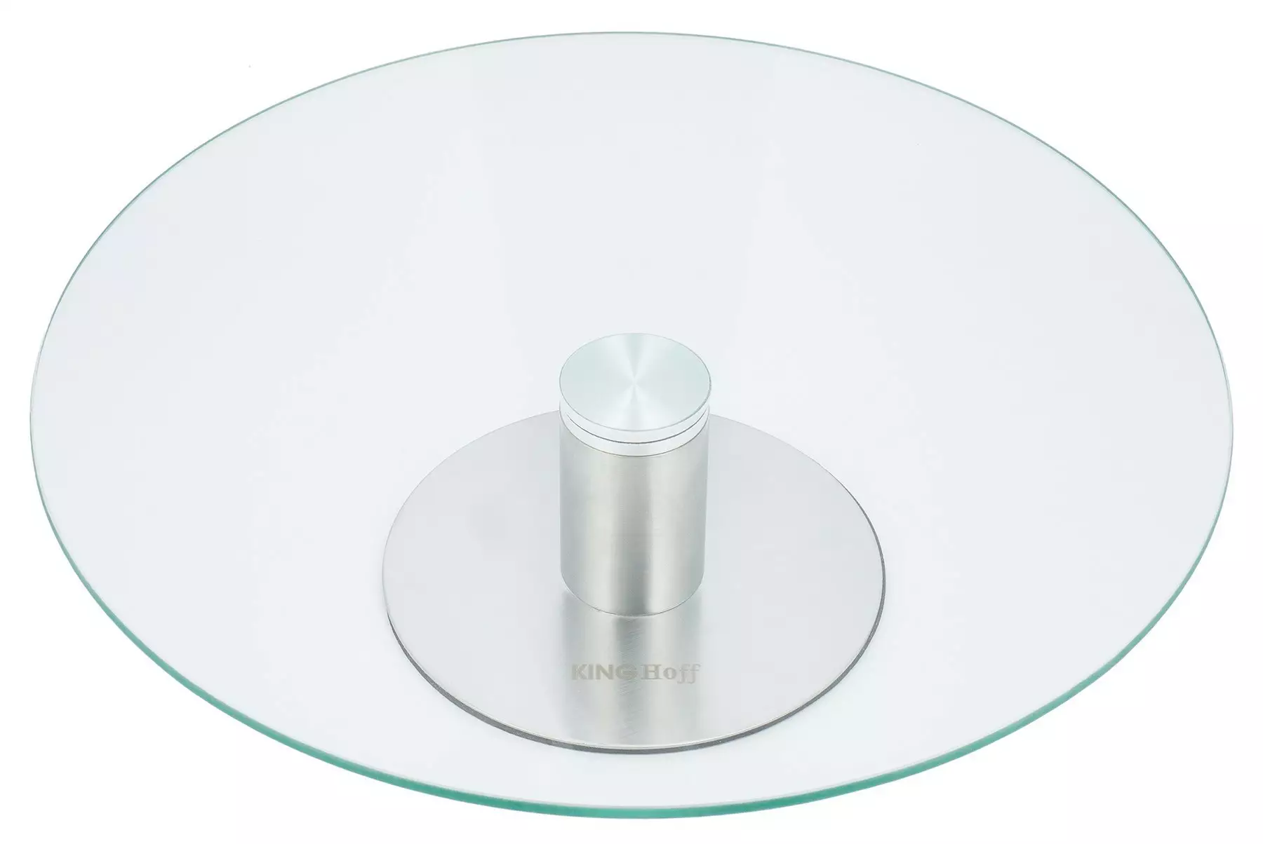 Tavi si platouri pentru servire - Suport pentru tort 1 nivel sticla-otel 30cm (KH-4014)