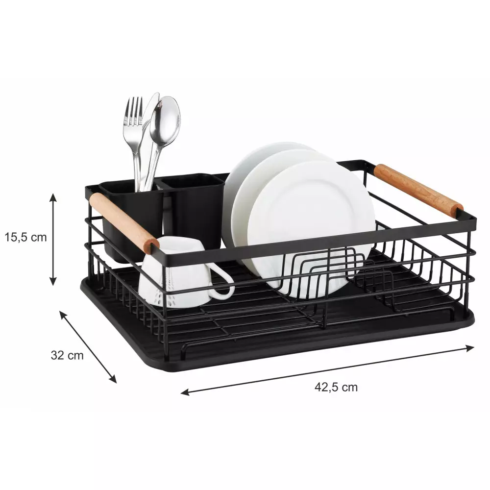 Suport pentru uscare vase din otel negru (KH-1728) [1]