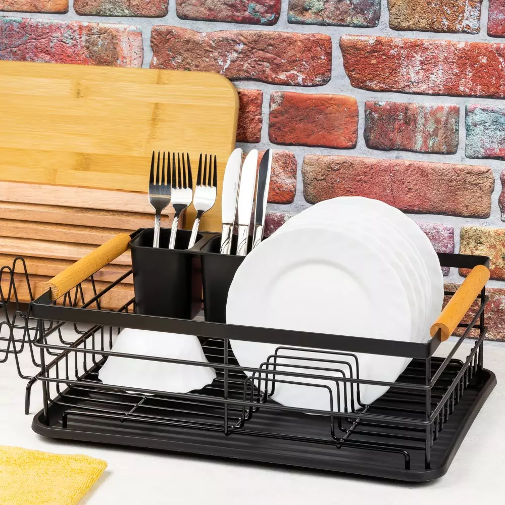 Suport pentru uscare vase din otel negru (KH-1728) [3]