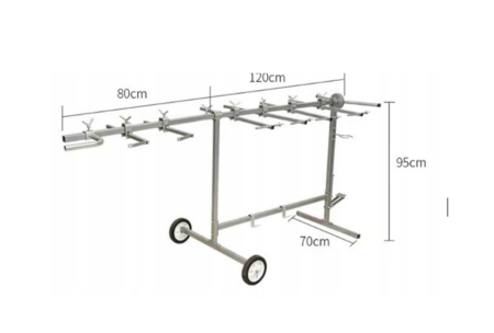 Suport pentru vopsire auto cu 3 brate, rotatie 360° (KD3582) [1]