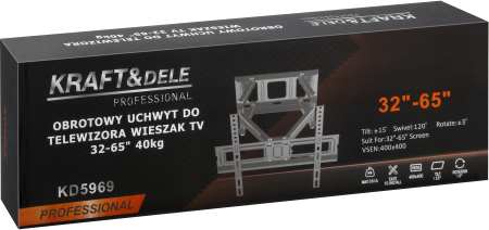 Suport TV de perete pivotant 32-65 inch, 40 kg, VESA 400x400 (KD5969) [14]