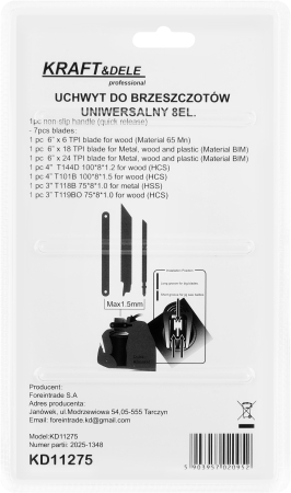 Suport universal pentru lame de ferastrau + 7 lame incluse, set 8 piese (KD11275) [13]