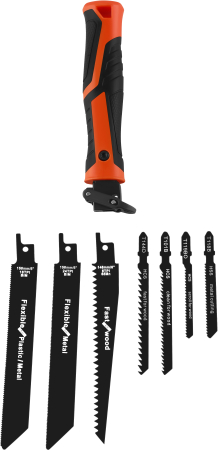 Suport universal pentru lame de ferastrau + 7 lame incluse, set 8 piese (KD11275) [3]