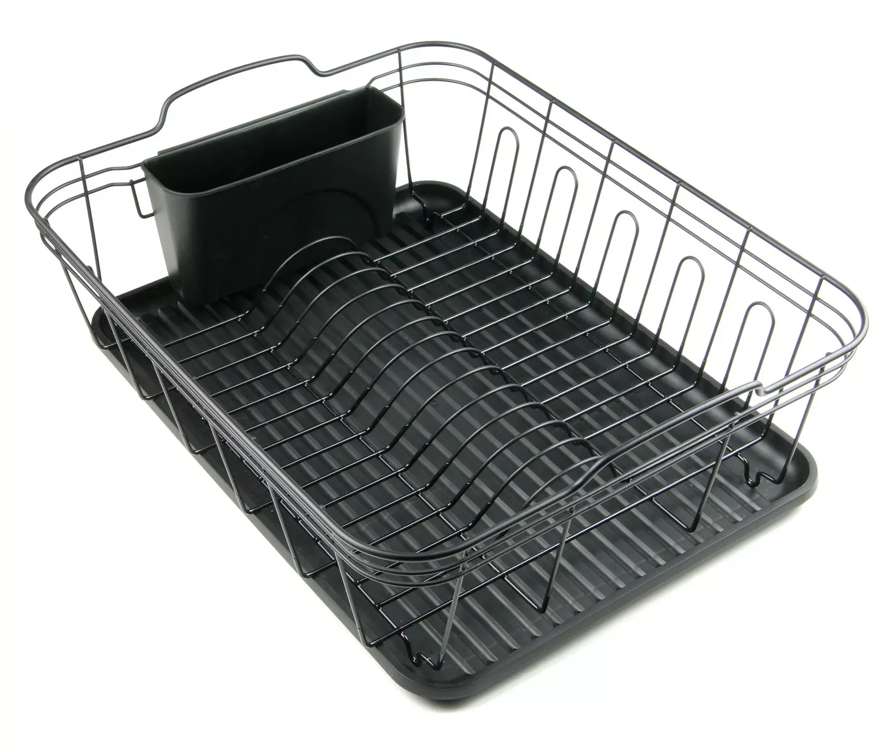 Organizatoare bucatarie - Suport pentru uscare vase bucatarie, cadru metalic, tava scurgere inclusa (KH-1354)