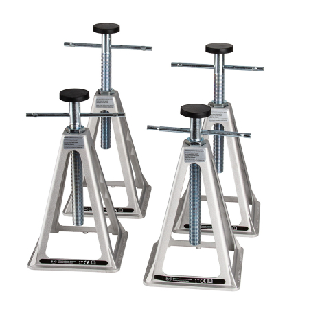 Suporturi aluminiu pentru rulota si autorulota 1000 kg set 4 bucati reglabil 27,5-43 cm (B80115) [1]