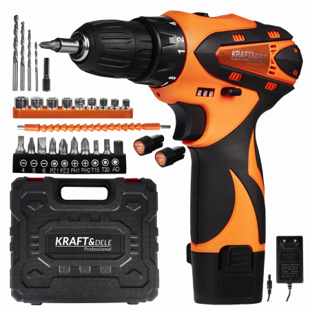 Aparat de mana - Surubelnita cu acumulator 1.5Ah cu 2 viteze si LED pentru insurubare si gaurire (KD3085)