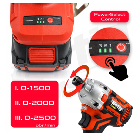 Surubelnita cu impact cu acumulator 20V 2x3.0Ah fara perii cu cuplu 350Nm si prindere 1/4" (N4344) [6]