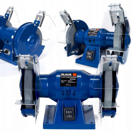 Polizor de banc 150mm 1500W, 2 discuri de piatra (46500) [2]