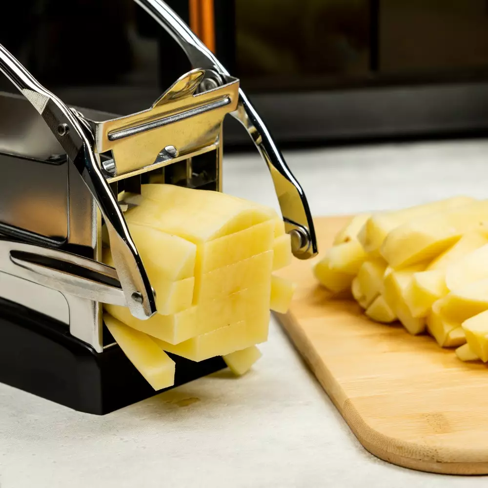 Taietor de legume manual din otel inoxidabil cu 2 lame (KH-1207) [3]