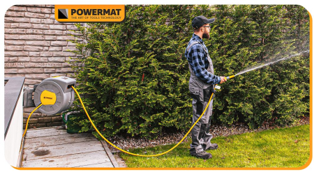 Tambur automat cu furtun gradina 20m si suport perete PM1125 (PM-ABNW-20M) [24]