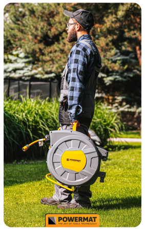 Tambur automat cu furtun gradina 20m si suport perete PM1125 (PM-ABNW-20M) [23]