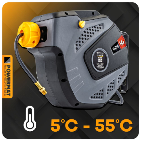 Tambur automat cu furtun pneumatic 14m presiune 150 PSI PM1406 (PM-ABNW-14M) [19]