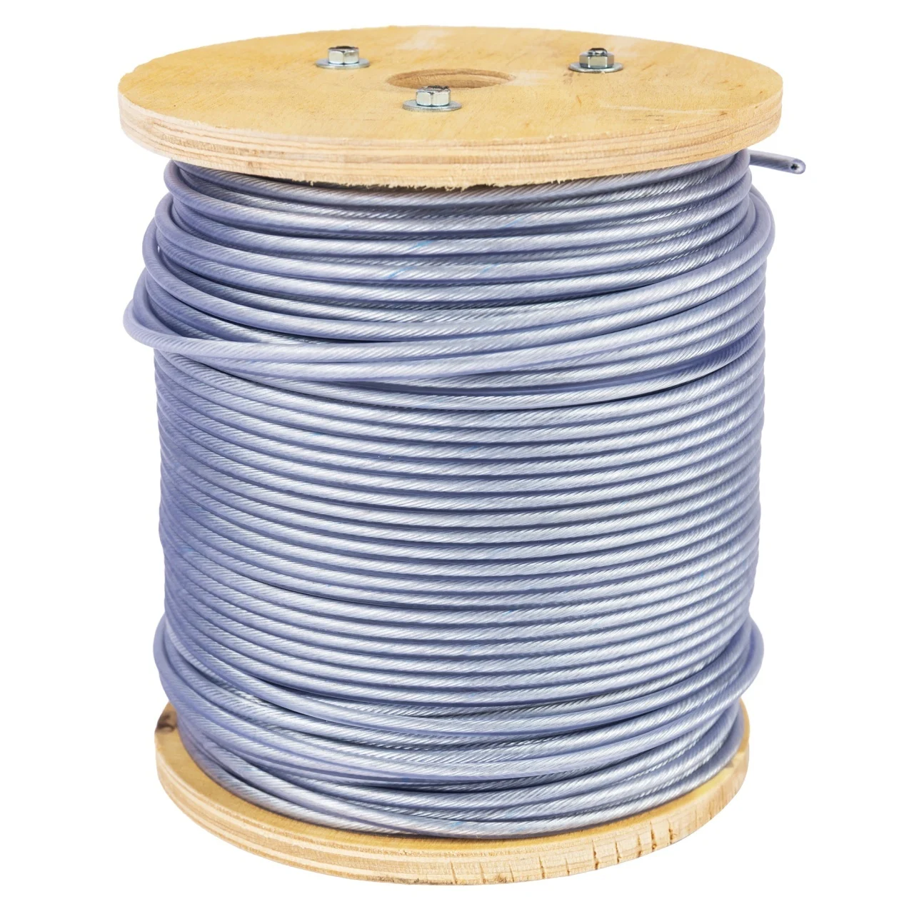 Altele - Tambur cablu otel zincat plastifiat 100 m diametru 2-3.5 mm pentru uz general (MF-CB7014-G01)