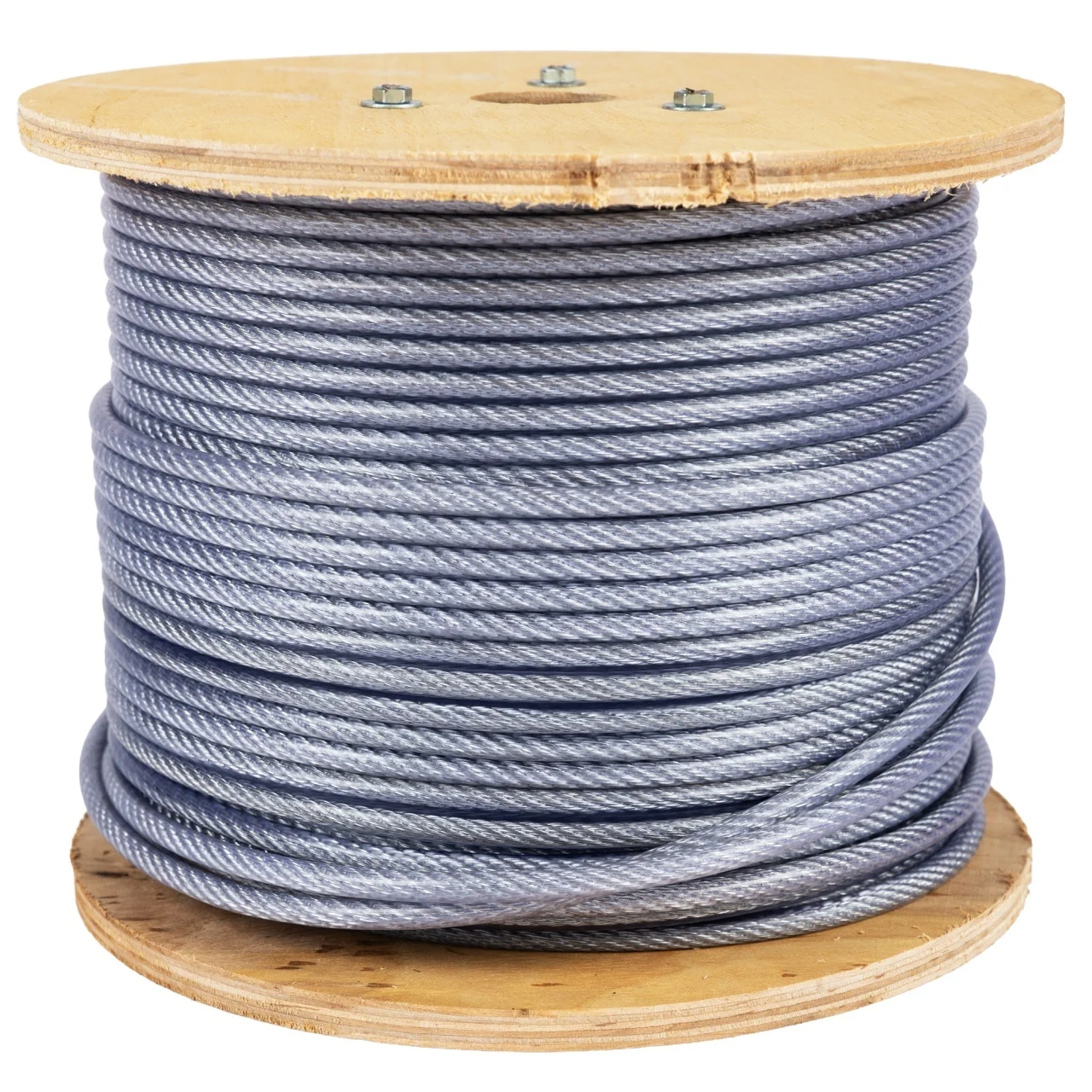 Altele - Tambur cablu otel zincat plastifiat 100 m diametru 4-5.5 mm pentru uz general (MF-CB7015-G01)