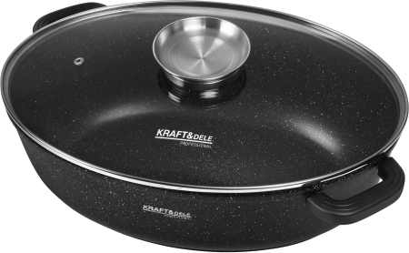 Bucatarie - Tava copt 8L antiaderenta, 38 x 26 x 12,8 cm, pentru inductie/gaz/electric (KD4354)