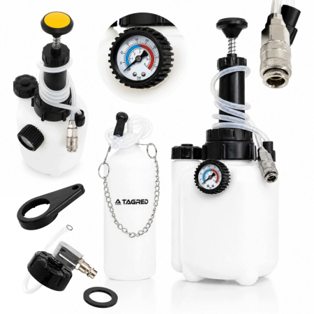 Scule Atelier Auto - Tester si aparat pentru schimbare si aerisire lichid de frana 2 bar cu rezervoare 2,5L si 1L (TA4251)