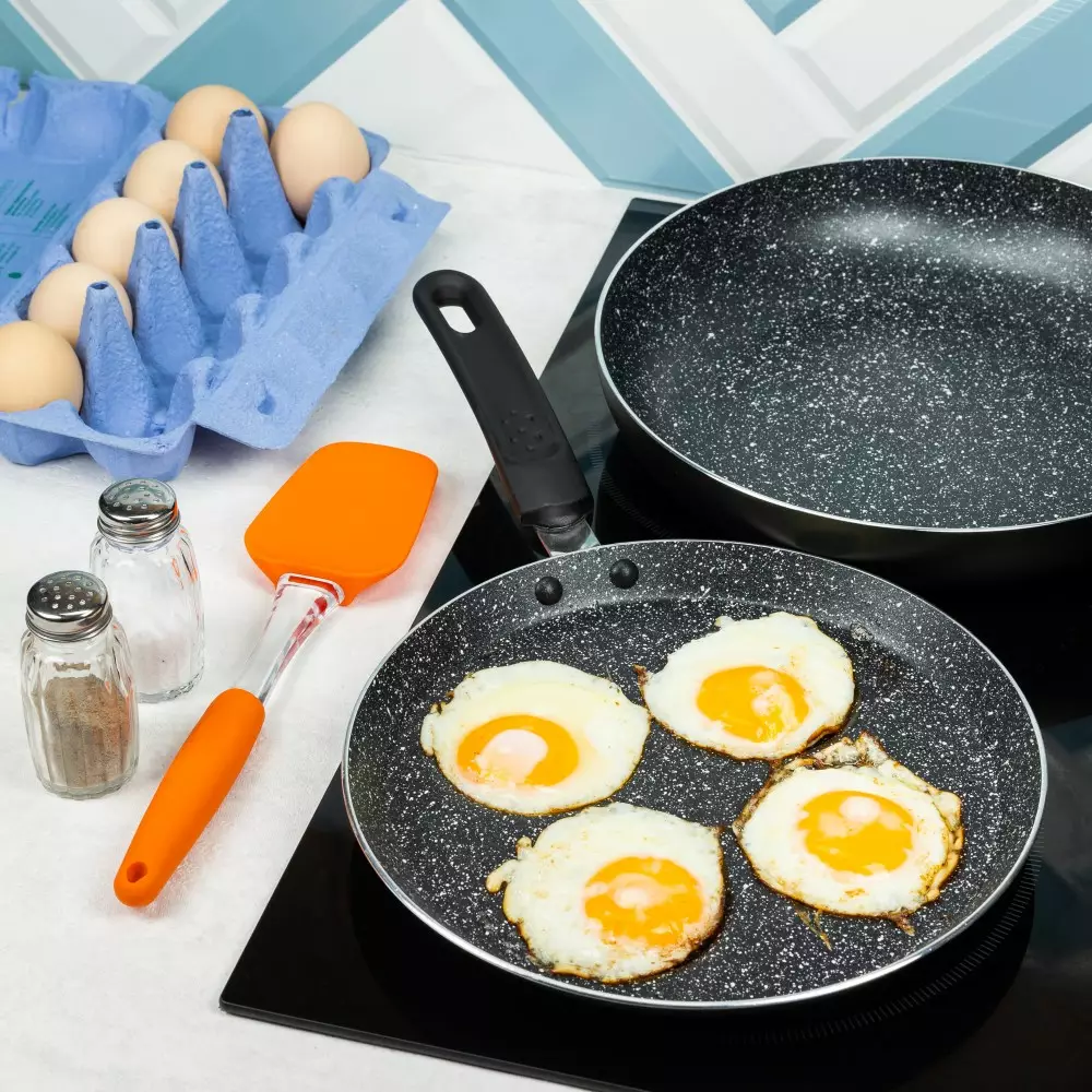 Tigaie aluminiu pentru clatite cu invelis marmura neagra 24 cm (KH-3928) [2]