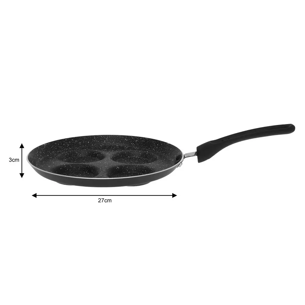 Tigaie aluminiu pentru clatite cu invelis marmura neagra 24 cm (KH-3928) [5]