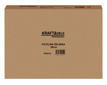 Tigaie din fonta 26 cm pentru prajit carne si legume, compatibila cu inductie, gaz si cuptor (KD4414) [11]
