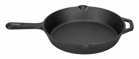 Tigaie din fonta 26 cm pentru prajit carne si legume, compatibila cu inductie, gaz si cuptor (KD4414) [5]