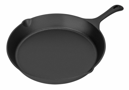 Casa - Tigaie din fonta 30 cm pentru prajit si gatit, compatibila cu inductie, gaz si cuptor (KD4418)