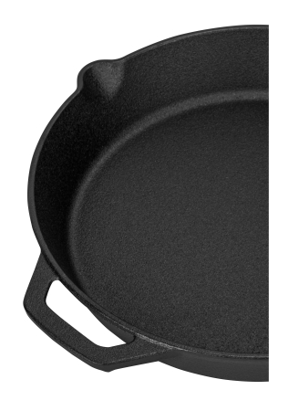 Tigaie din fonta 31 cm pentru prajit carne si legume, tigaie grea compatibila cu inductie, gaz si cuptor (KD4415) [2]