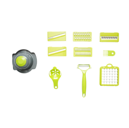 Tocator de legume multifunctional 12 in 1, cu 8 lame inox si recipient colectare  (AAA346) [2]