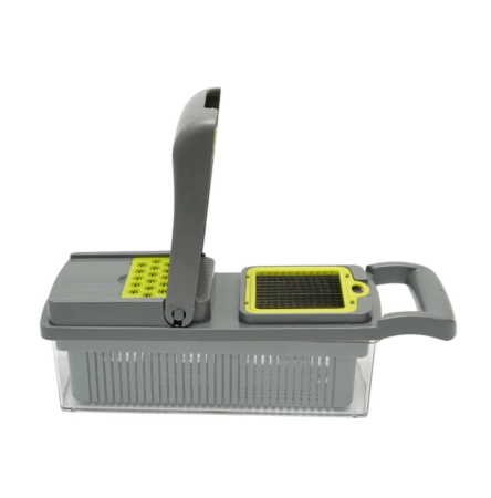 Tocator de legume multifunctional 12 in 1, cu 8 lame inox si recipient colectare  (AAA346) [9]