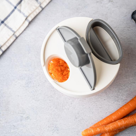 Tocator de mana de bucatarie alb cu elemente gri 400ml (KH-1881) [15]