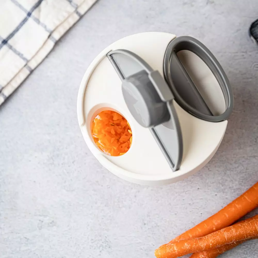 Tocator de mana de bucatarie alb cu elemente gri 400ml (KH-1881) [8]