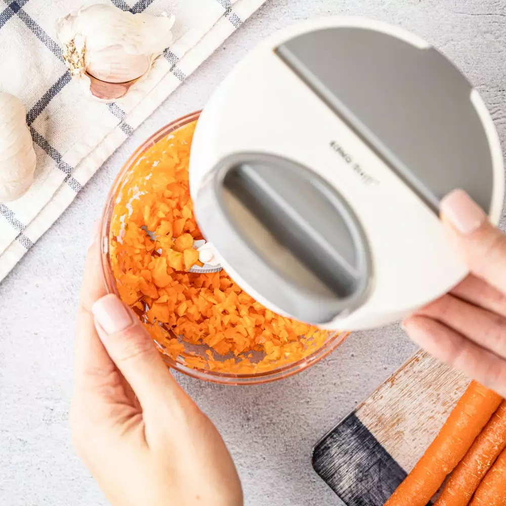 Tocator de mana de bucatarie alb cu elemente gri 400ml (KH-1881) [7]