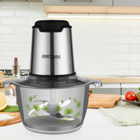 Tocator electric carne si legume 2 L 350W cu bol inox si lame otel inoxidabil (KD4121) [7]