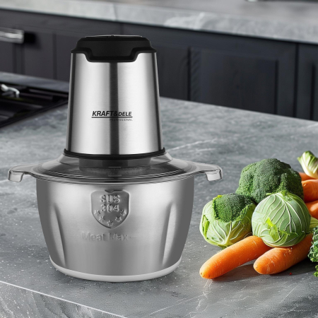 Tocator electric carne si legume 2 L 350W cu bol inox si lame otel inoxidabil (KD4121) [12]