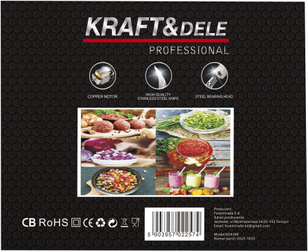Tocator electric carne si legume 550W, 0,3L + 0,6L + 2,5L (KD4348) [15]