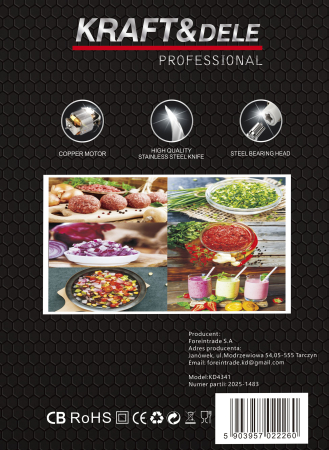 Tocator electric multifunctional 3L, 550 W, pentru carne si legume (KD4341) [14]