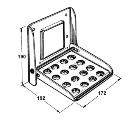 Treapta scara camion pliabila otel zincat 192x90x172mm (DISUH19) [4]