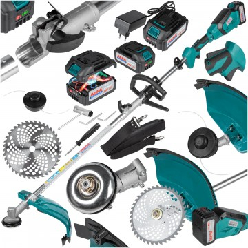 Aparate de tuns - Trimmer cu acumulator 21V, 2 acumulatori si accesorii de taiere (ALCGT1-21VBL)