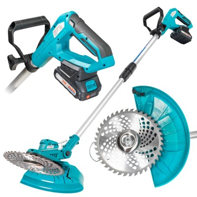 Trimmer pe acumulator 21V cu 2 acumulatori si disc de taiere (ALGT-213) [7]