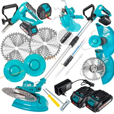 Fierastraie - Trimmer pe acumulator 21V cu 2 acumulatori si disc de taiere (ALGT-213)