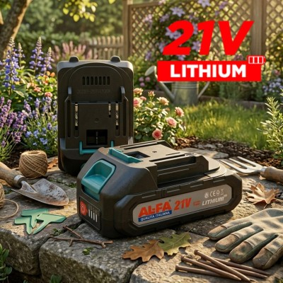 Trimmer pe acumulator 21V cu 2 acumulatori si disc de taiere (ALGT-213) [5]